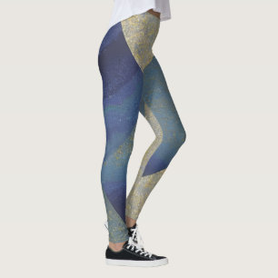 Abstraktes Meeresbild Gebrochene Zickzackwellen 09 Leggings