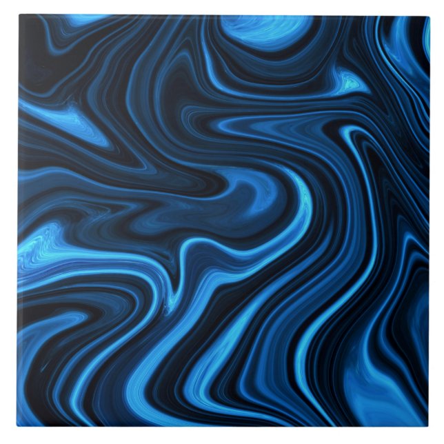Abstraktes Meerwasser Fliese (Vorderseite)