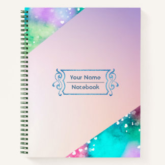Abstraktes mehrfarbiges HintergrundNotebook Notizbuch