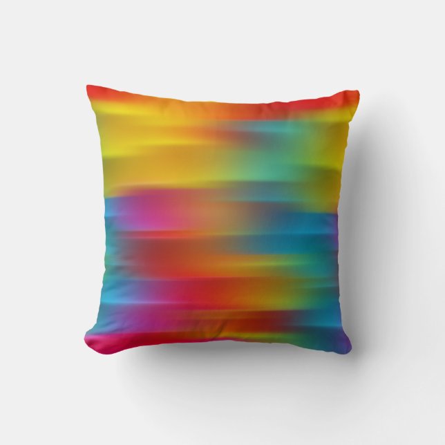 Abstraktes mehrfarbiges Kissen (Vorderseite)