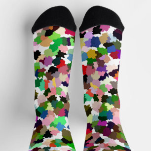 Abstraktes mehrfarbiges Muster Socken
