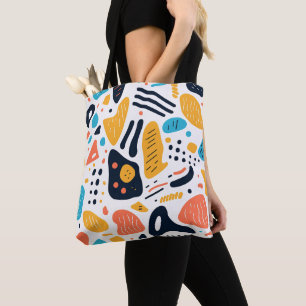 Abstraktes Memphis-Stil-Organische-Formen-Muster Tasche