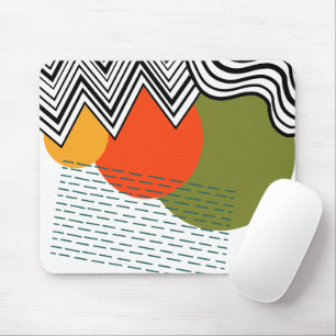 Abstraktes Mid-Century Modern  Mousepad