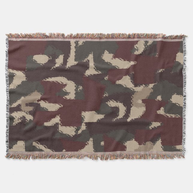 Abstraktes militärisches Muster Decke (Vorderseite)