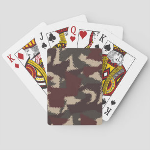 Abstraktes militärisches Muster Spielkarten