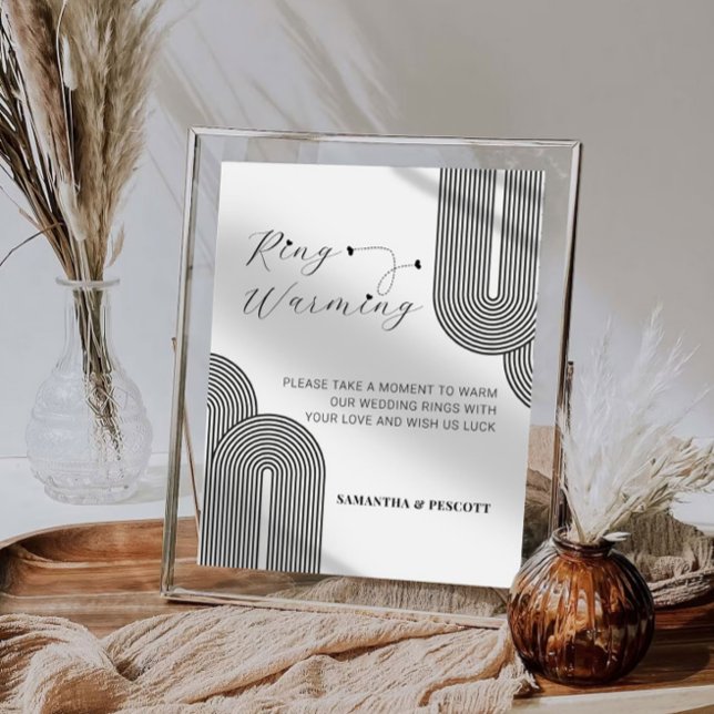 Abstraktes Minimal Rings Erwärmung Hochzeitszeiche Poster (Von Creator hochgeladen)