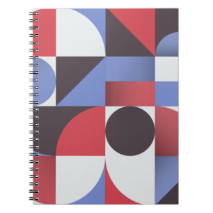Abstraktes, minimales, geometrisches nahtloses Mus Notizblock