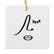 Abstraktes Minimalistisches Gesicht Modernes Kunst