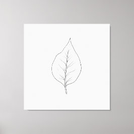 Abstraktes Minimalistisches Leaf Leinwanddruck