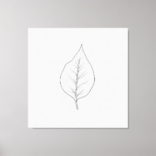 Abstraktes Minimalistisches Leaf Leinwanddruck
