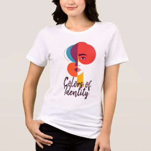 Abstraktes Minimalistisches Portrait Tri-Blend Shirt