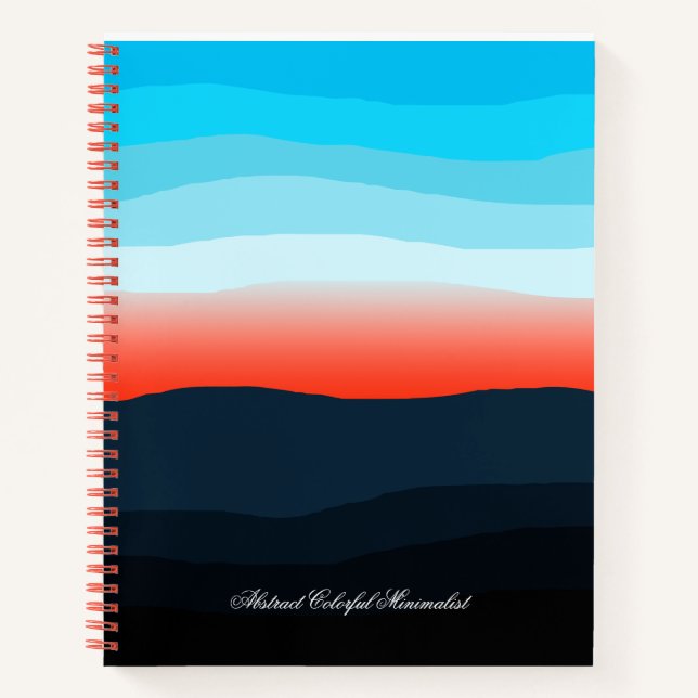 Abstraktes Minimalistisches SpiralNotebook Notizbuch (Vorderseite)