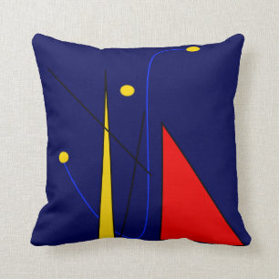 Abstraktes Miro Inspiriertes Dekorationskissen Kissen