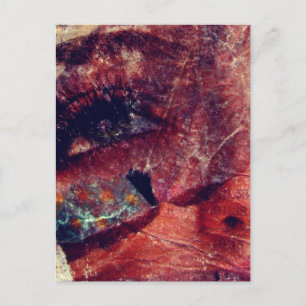 Abstraktes Mischmedienfeld Postkarte