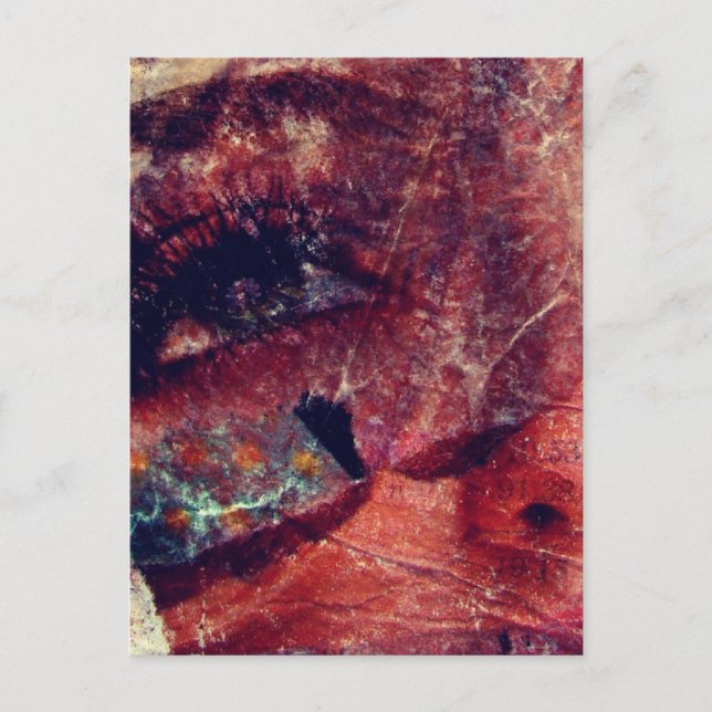 Abstraktes Mischmedienfeld Postkarte (Vorderseite)