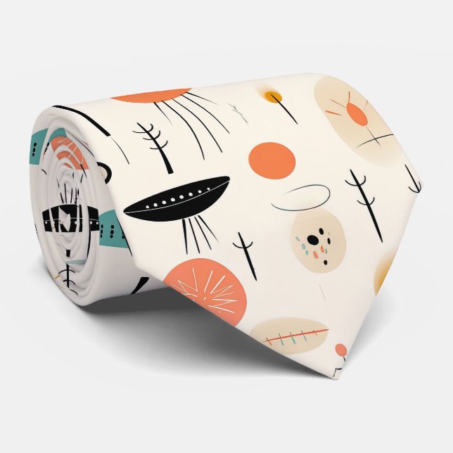 Abstraktes Mittelalter Krawatte (Gerollt)