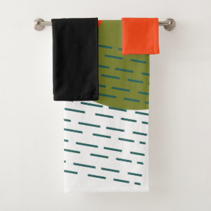Abstraktes Mittelalter Moderne Badhandtuch Set