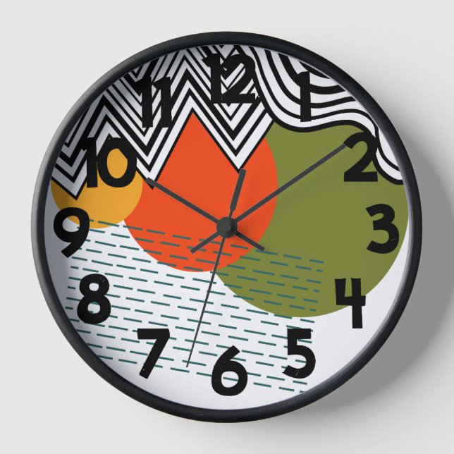 Abstraktes Mittelalter Moderne Uhr (Vorderseite)