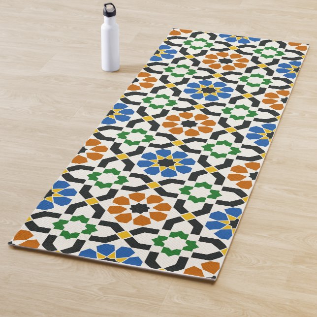 Abstraktes Mittelmeer-Fliesen Yoga Mat Yogamatte (Beispiel)