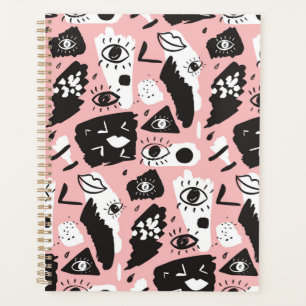 Abstraktes modernes Auge & Lippen Muster Planer