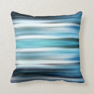 Abstraktes modernes blaues aquamarines Kissen