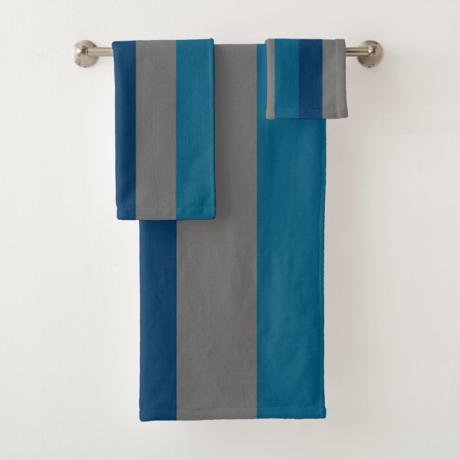 Abstraktes, modernes Bordeaux-Linienmuster Badhandtuch Set (Insitu)