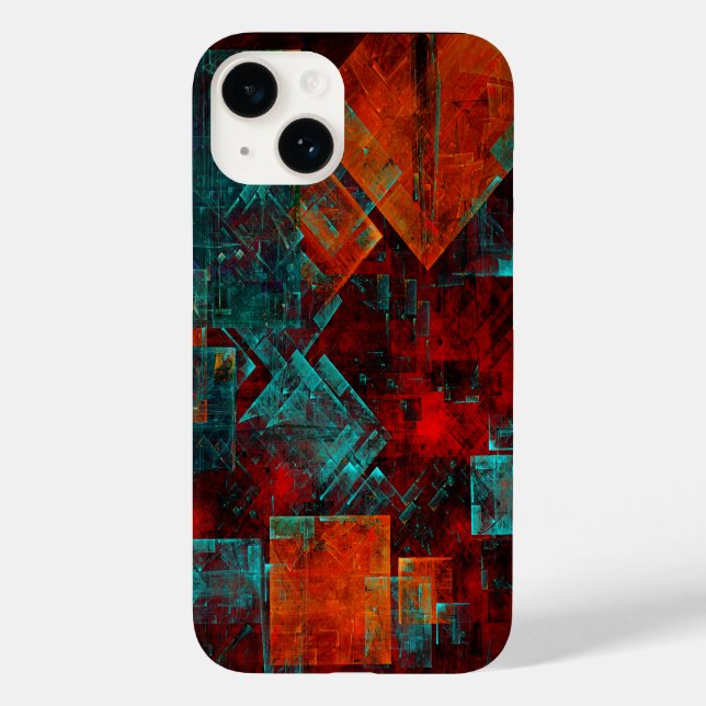 Abstraktes, modernes, Cooles künstlerisches Muster Case-Mate iPhone 14 Hülle (Rückseite)
