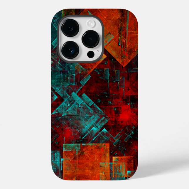 Abstraktes, modernes, Cooles künstlerisches Muster Case-Mate iPhone 14 Pro Hülle (Rückseite)