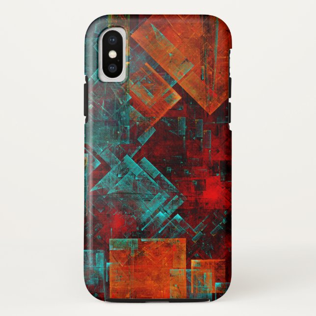 Abstraktes, modernes, Cooles künstlerisches Muster Case-Mate iPhone Hülle (Rückseite)