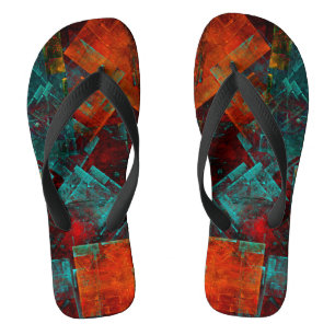 Abstraktes, modernes, Cooles künstlerisches Muster Flip Flops
