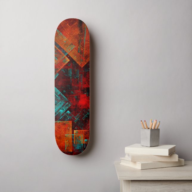 Abstraktes, modernes, Cooles künstlerisches Muster Skateboard (Wandkunst)