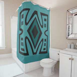 Abstraktes modernes Deco-afrikanisches Boho-Muster Duschvorhang