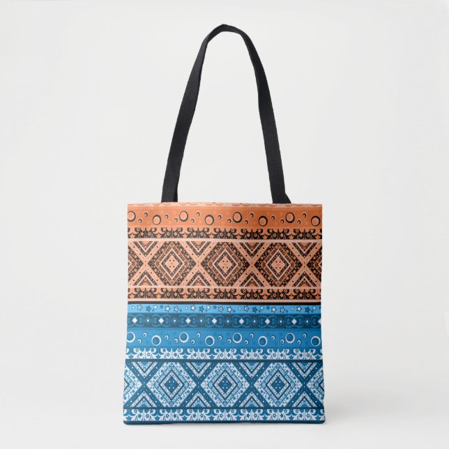 Abstraktes modernes Dekor mit geometrischen Orname Tasche (Vorderseite)