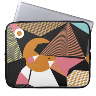 Abstraktes, modernes Dreiecke-Hintergrundbild Laptopschutzhülle