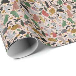 Abstraktes modernes künstlerisches Terrazzo-Stilmu Geschenkpapier