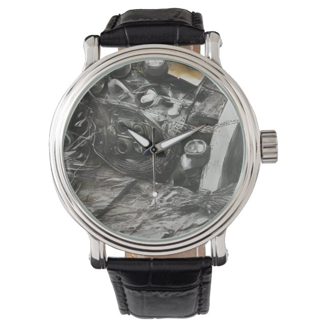 Abstraktes modernes Kunstmuster Armbanduhr (Vorderseite)
