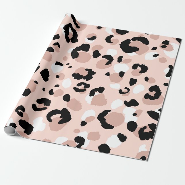 Abstraktes modernes Leopardenmuster nahtlos. Tiere Geschenkpapier (Ungerollt)
