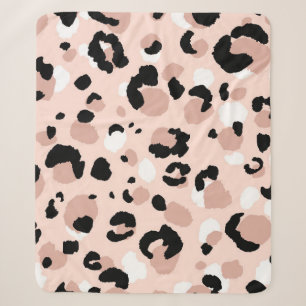 Abstraktes modernes Leopardenmuster nahtlos. Tiere Sherpadecke