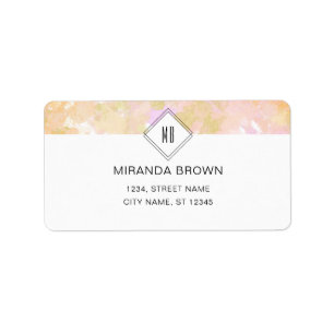 Abstraktes, modernes, minimalistisches Logo Rosa G Adressaufkleber