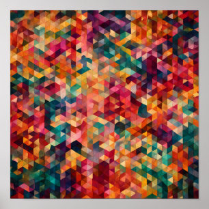 Abstraktes modernes Muster: Lebendige Tessellation Poster
