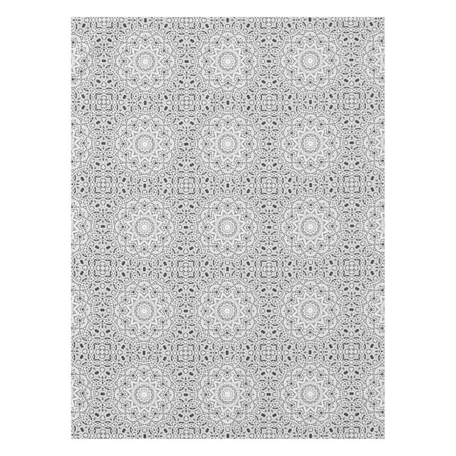 Abstraktes, modernes, nahtloses Zierschwarz Tischdecke (Vorderseite)