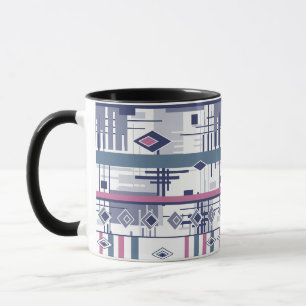 Abstraktes modernes Ornament geometrische Elemente Tasse