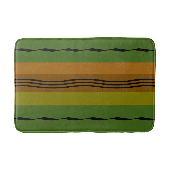 abstraktes modernistisches geometrisches Muster Badematte (Vorderseite)