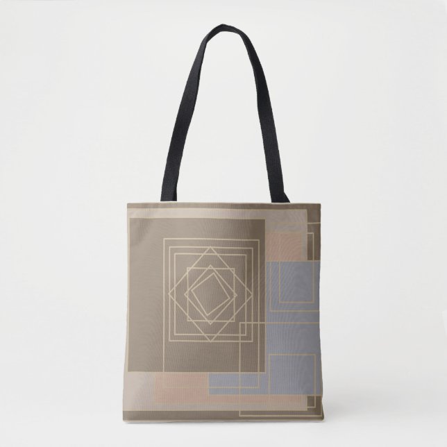 abstraktes modernistisches geometrisches Muster Tasche (Vorderseite)