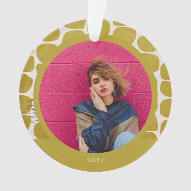 Abstraktes Modisch Muster Foto Ornament (Vorderseite)