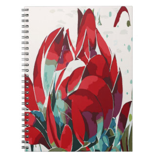Abstraktes Mohn-Spiral-Notizbuch Notizblock