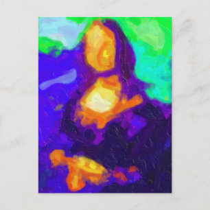 Abstraktes Mona Lisa Gemälde Postkarte