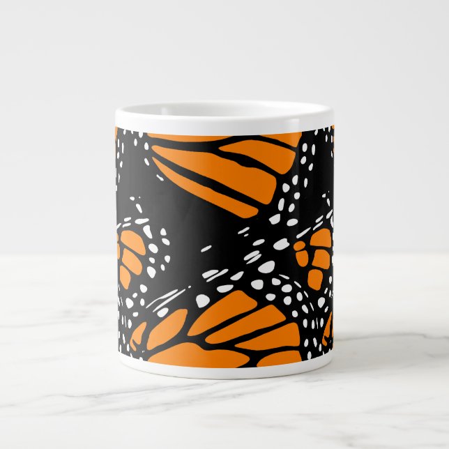 Abstraktes Monarch Butterfly Design Jumbo-Tasse (Vorderseite)