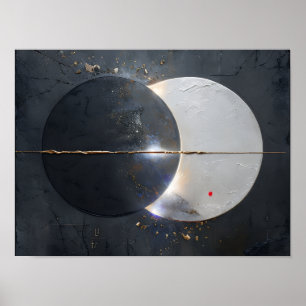 Abstraktes Mondeisenposter, Papier (Matte) Poster