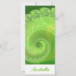 Abstraktes Monochrome Green Spiral Fraktal Lesezei